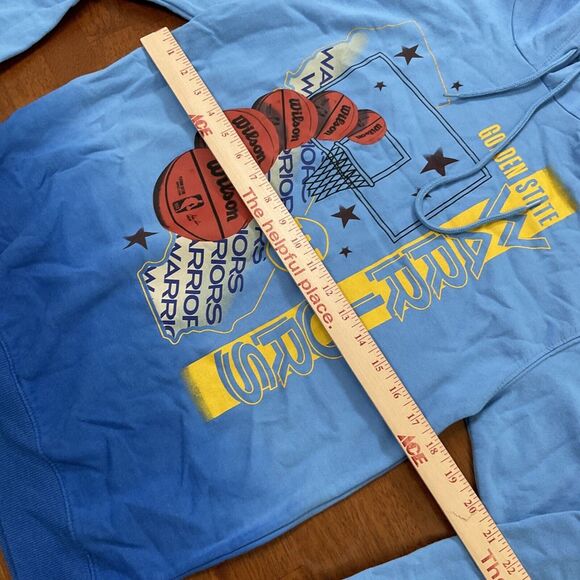 Golden State Warriors NBA Unisex Blue Ombre Hooded Sweatshirt Size Small S - Picture 7 of 10